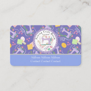 Love Sewing Cute Lavender Business Card
