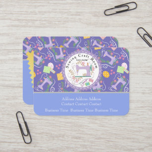 Love Sewing Cute Photo Lavender Business Card