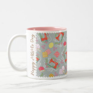 Love Sewing  Grey Two-Tone Coffee Mug
