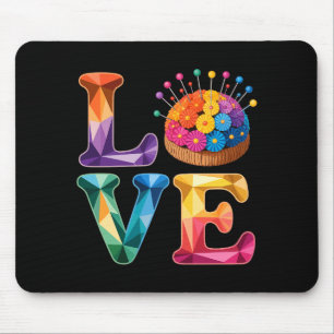 Love Sewing Quilting N Cushion Rainbow Crafter Wom Mouse Mat