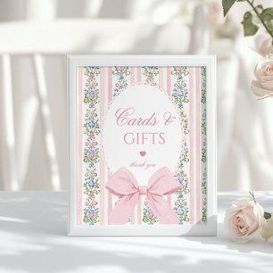 Love Shack Baby Cards and gifts Floral Bow Poster