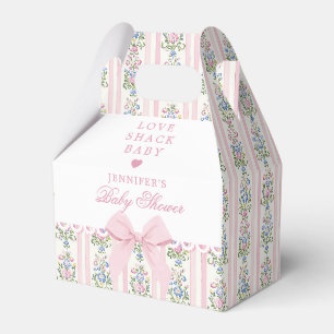 Love Shack Baby Coquette Bow Floral Baby Shower Favour Box