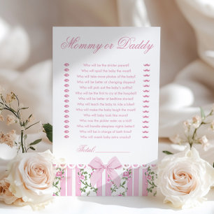 Love Shack Baby Mummy or Daddy Baby Shower game