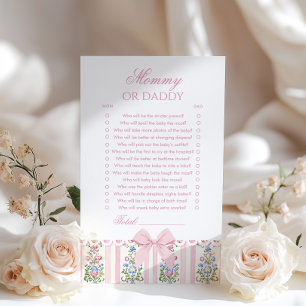 Love Shack Baby Mummy or Daddy Baby shower game