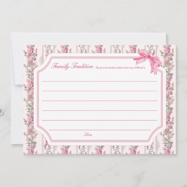 Love Shack Baby Shower Family Tradition Cards (Front)