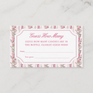 Love Shack Baby Shower Guess How Many Game Enclosure Card