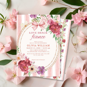 Love Shack Fancy vintage pink floral bridal shower Invitation