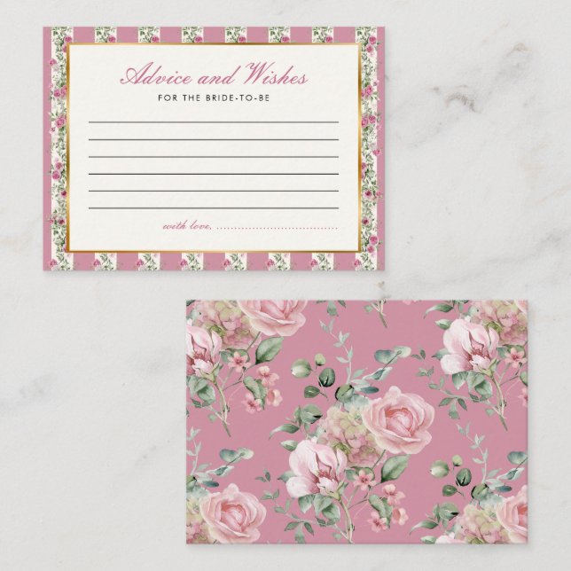 Love Shack Fiance Advice Wishes Bridal Shower Enclosure Card (Front/Back)