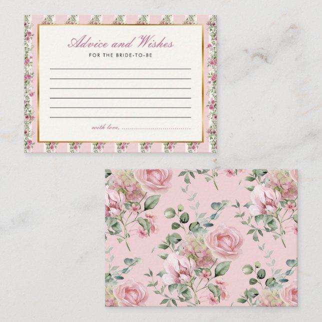 Love Shack Fiance Advice Wishes Bridal Shower Enclosure Card (Front/Back)