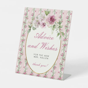 Love Shack Fiance Advice Wishes Bridal Shower Pedestal Sign