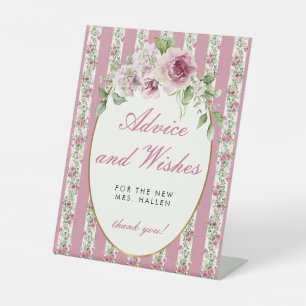 Love Shack Fiance Advice Wishes Bridal Shower Pedestal Sign