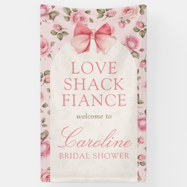 Love Shack Fiance Bridal Shower Welcome Banner (Vertical)