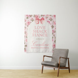 Love Shack Fiance Bridal Shower Welcome Sign Tapestry