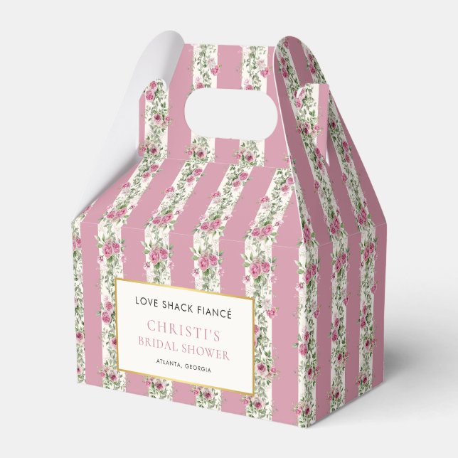 Love Shack Fiance Floral Garden Bridal Shower Favour Box (Front Side)