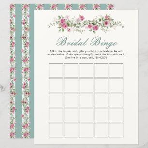 Love Shack Fiance Flowers Bridal Bingo Game