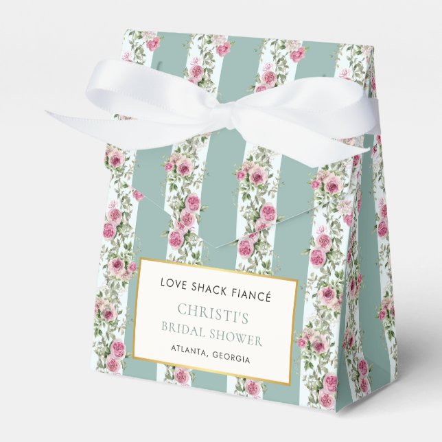 Love Shack Fiance Garden Tea Party Bridal Shower Favour Box (Front Side)