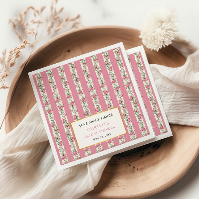 Love Shack Fiance Garden Tea Party Bridal Shower Napkin (Creator Uploaded)