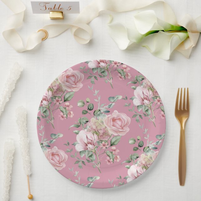 Love Shack Fiance Garden Tea Party Bridal Shower Paper Plate (Wedding)