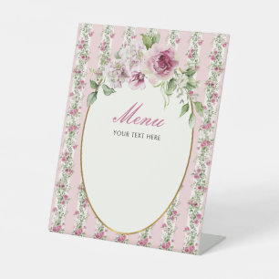 Love Shack Fiance Menu Bridal Shower Pedestal Sign