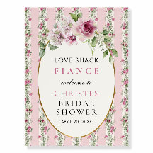 Love Shack Fiance Party Bridal Shower Welcome Sign