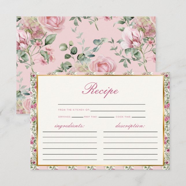 Love Shack Fiance Recipe Bridal Shower Enclosure Card (Front/Back)