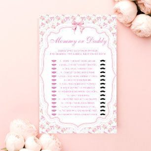 Love Shack Mummy or Daddy Baby Shower Game
