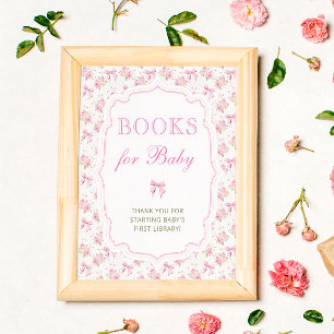 Love Shack Vintage Floral Books for Baby Poster