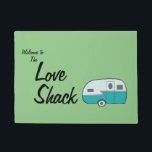 Love Shack Welcome Mat<br><div class="desc">Welcome to the Love Shack doormat is perfect for newlyweds or those couples who never left their honeymoon phase.  This would also be excellent for camping enthusiasts of any age!</div>