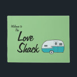 Love Shack Welcome Mat<br><div class="desc">Welcome to the Love Shack doormat is perfect for newlyweds or those couples who never left their honeymoon phase.  This would also be excellent for camping enthusiasts of any age!</div>