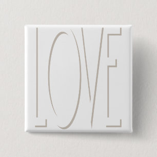 LOVE Shadow 15 Cm Square Badge