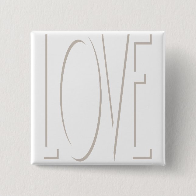 LOVE Shadow 15 Cm Square Badge (Front)
