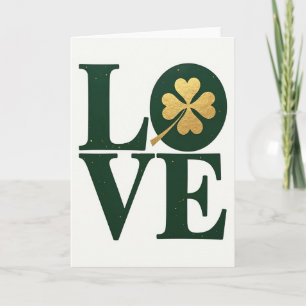 Love Shamrock Emerald Card