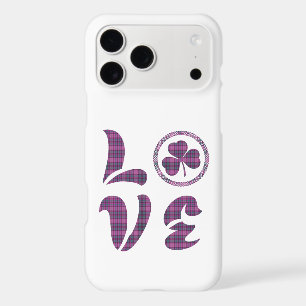 Love Shamrock Plaid Purple Teal Tartan iPhone Case