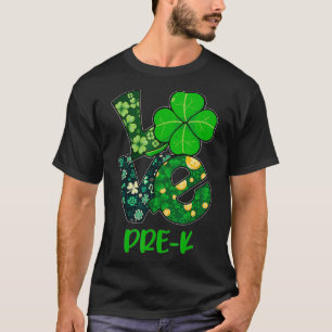 Love Shamrock Prek Grade St Patricks Day Teacher o T-Shirt
