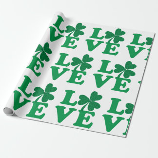 Love Shamrocks Wrapping Paper
