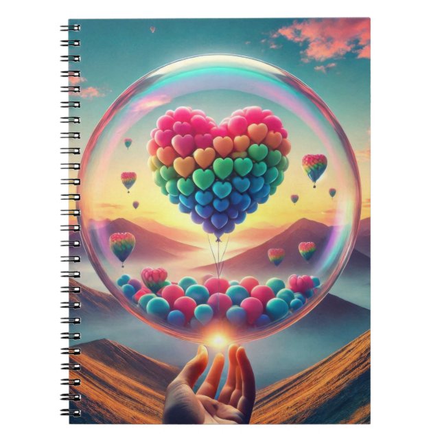 love shape art Spiral Photo Notebook (Front)
