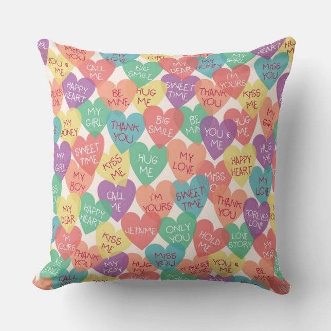 Love Shape Background Cushion (Front)
