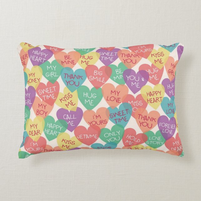 Love Shape Background Decorative Cushion (Front)
