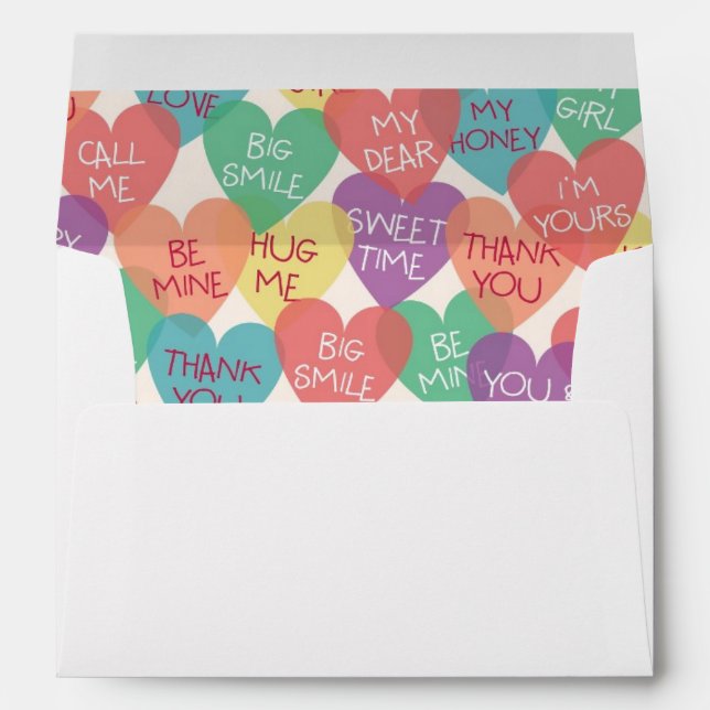 Love Shape Background Envelopes (Back (Bottom))