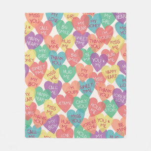 Love Shape Background Fleece Blanket