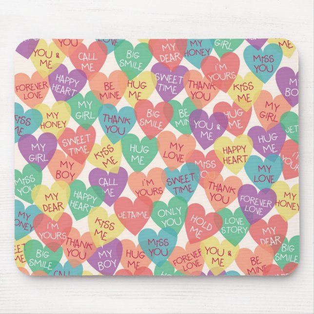 Love Shape Background Mouse Mat (Front)