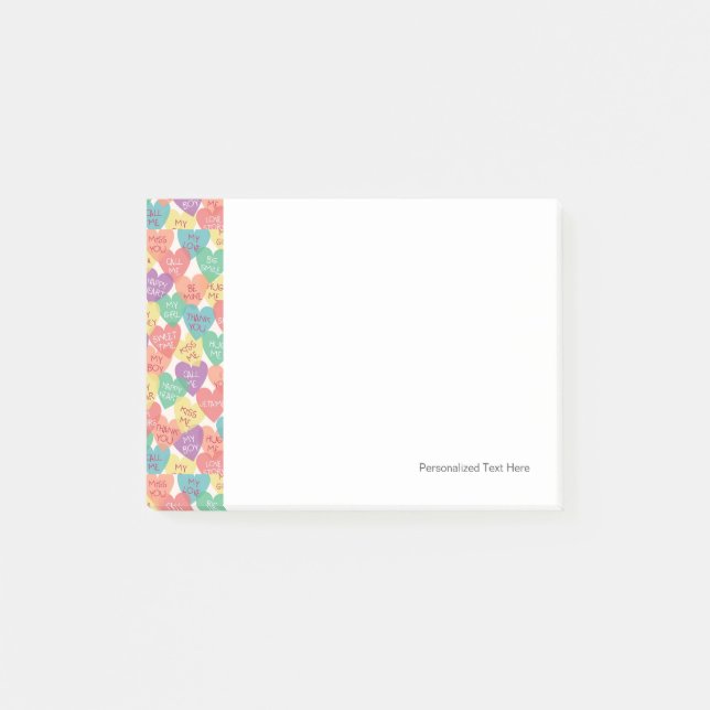 Love Shape Background Post-it Notes (Front)