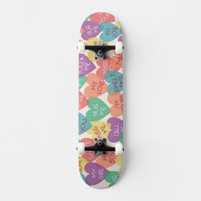 Love Shape Background Skateboard (Front)