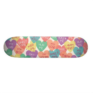 Love Shape Background Skateboard