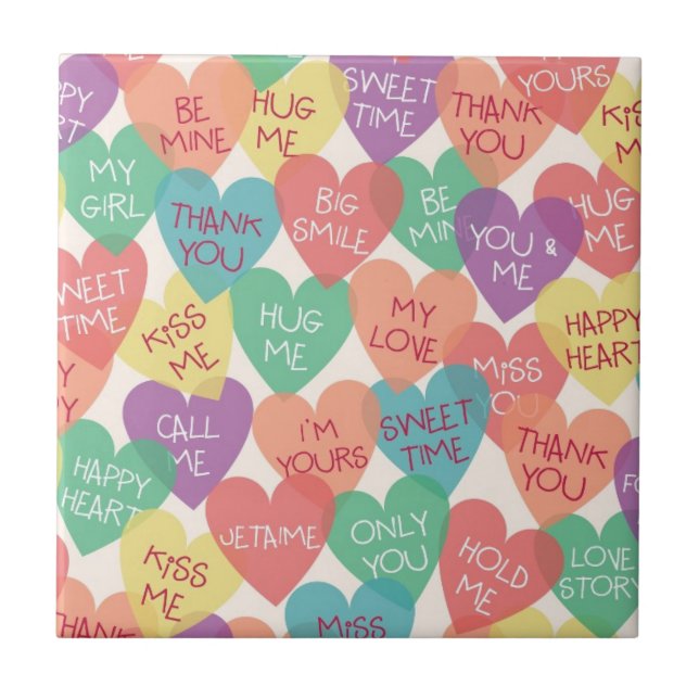 Love Shape Background Tile (Front)