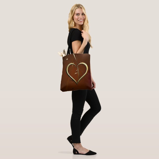 Love Shards of Gold Tote Bag (On Model)