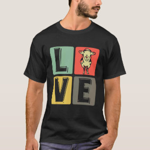 Love Sheep Farm Black And White Animal Farming T-Shirt