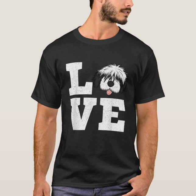LOVE Sheepadoodle for Doodle Dog Lovers  for Men W T-Shirt (Front)