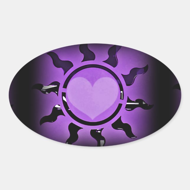 Love Shines 4 U_ Oval Sticker (Front)