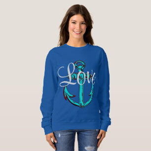 love shirt Anchor aqua  White decor 